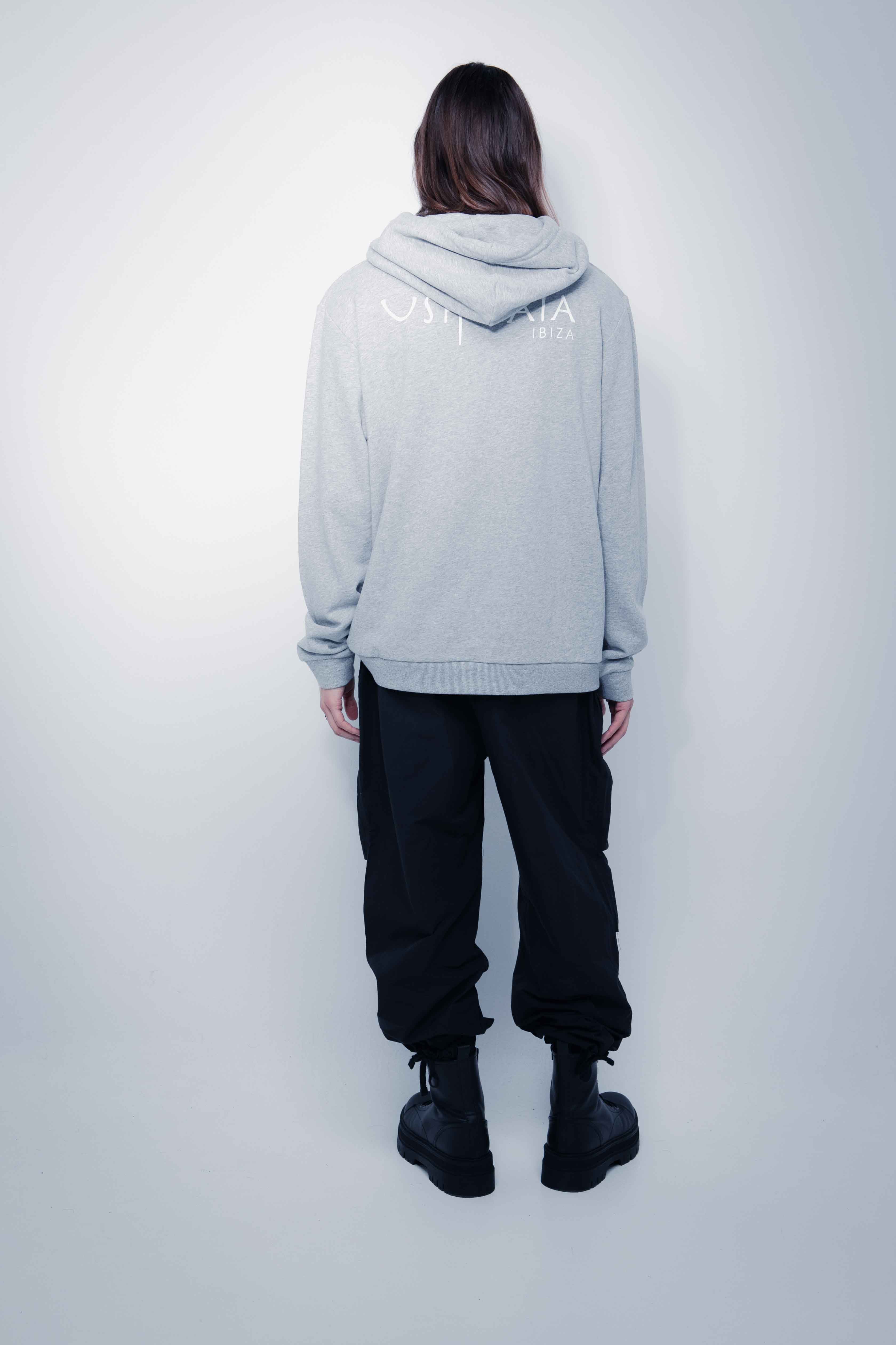 Ushuaïa Logo Hoodie – SS24 – Grey - Image 4