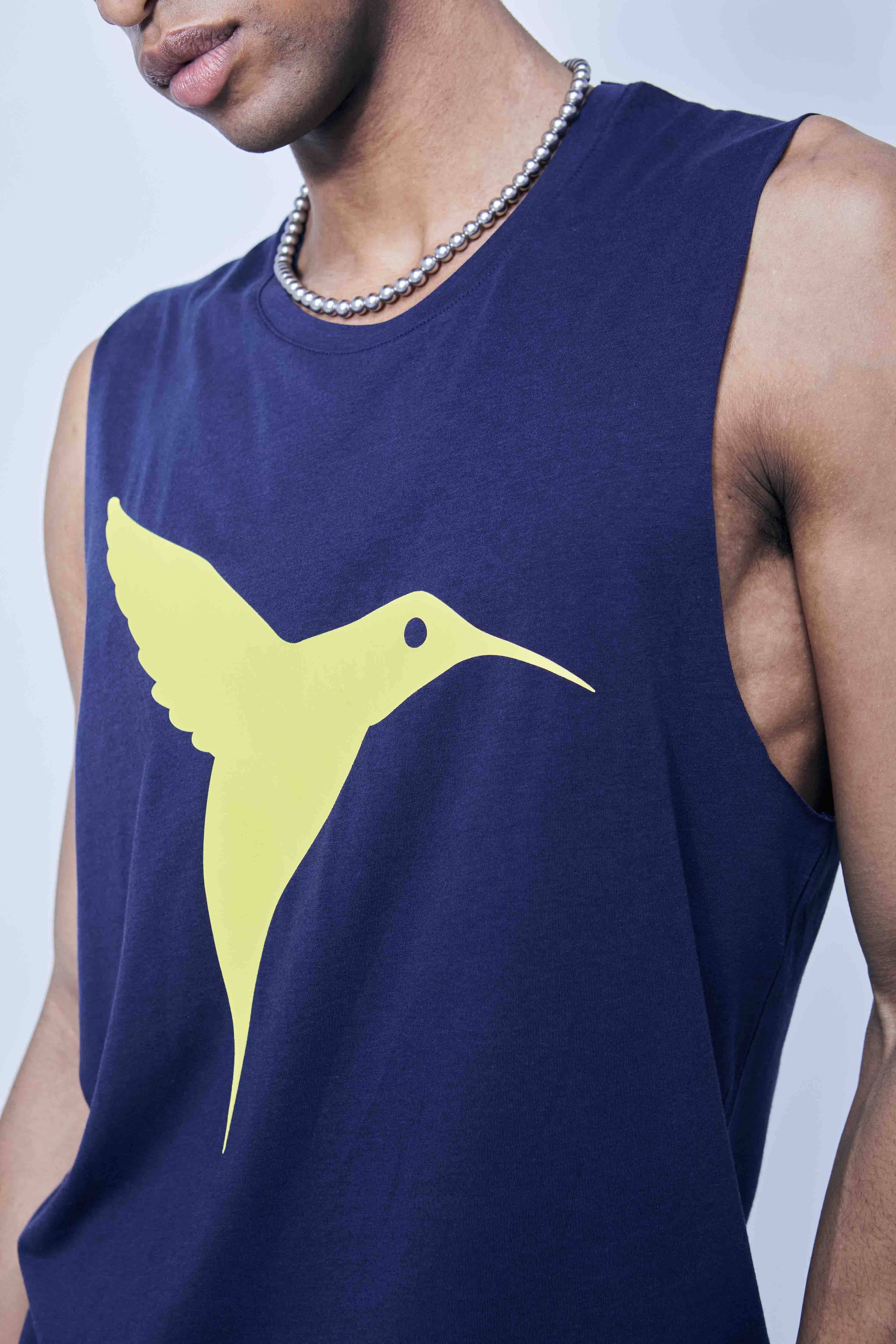 Ushuaïa Logo Tank – SS24 – Navy - Image 3