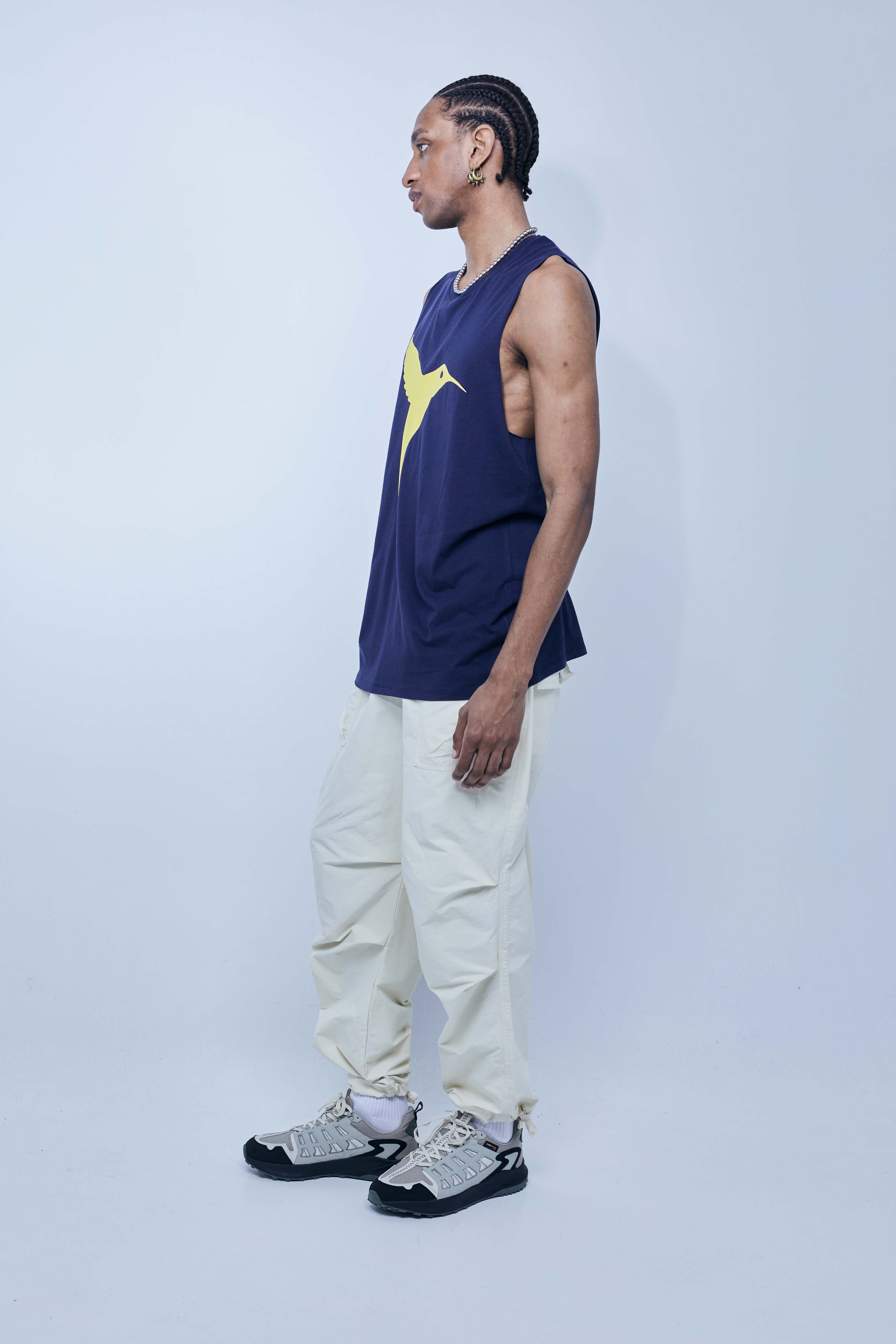 Ushuaïa Logo Tank – SS24 – Navy - Image 5