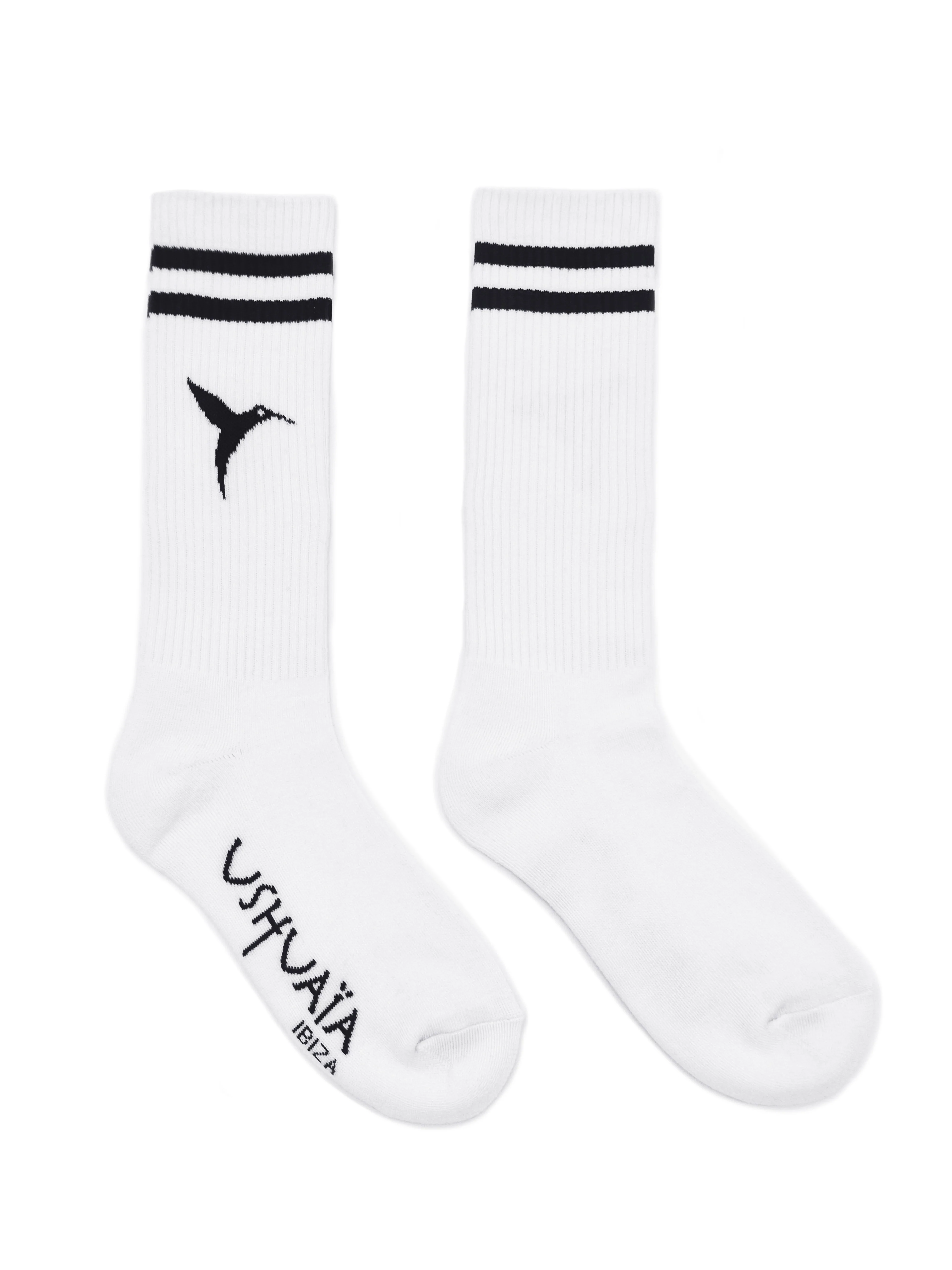 BLACK STRIPED WHITE SOCK