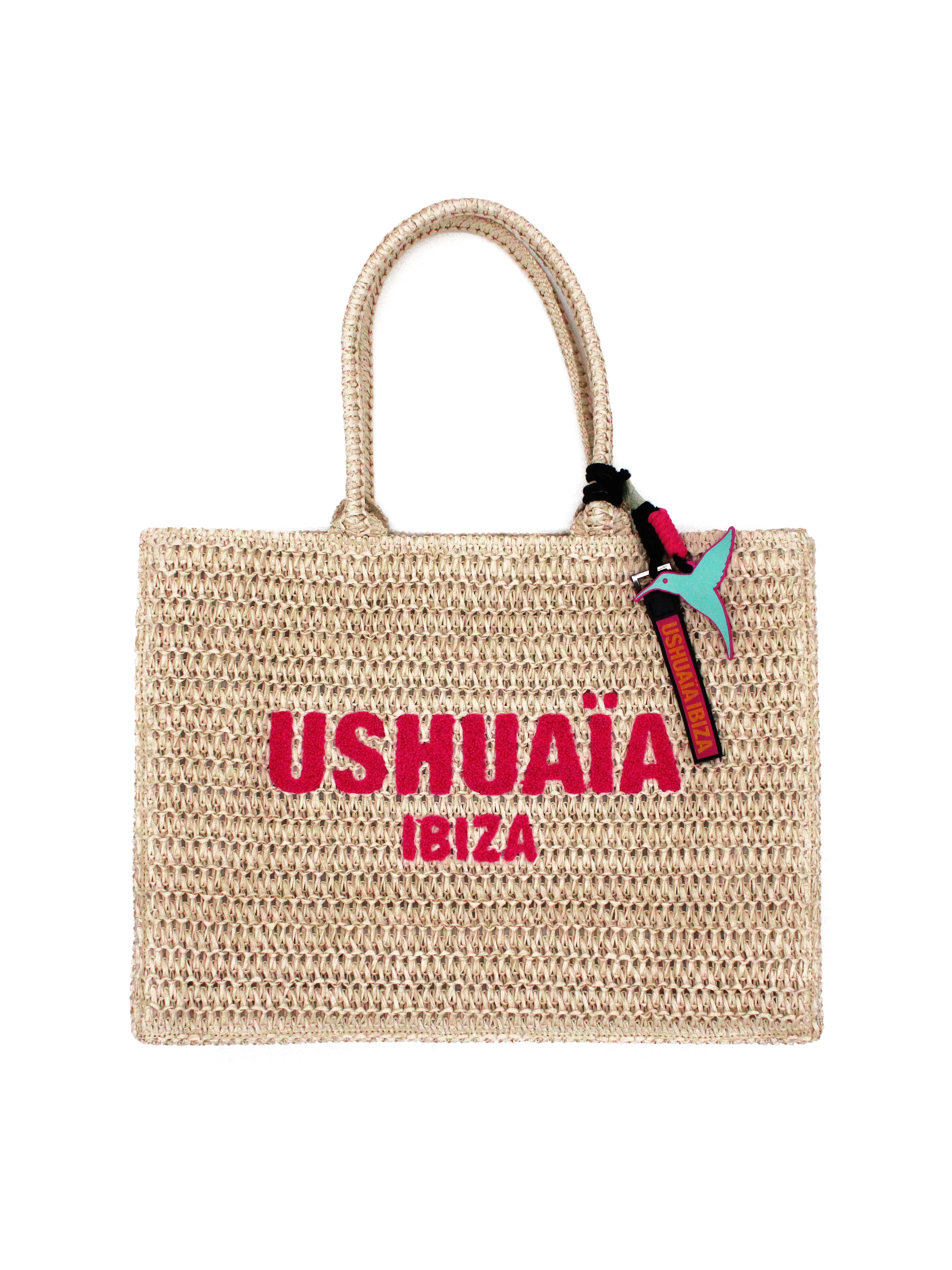 STRAW BAG PINK