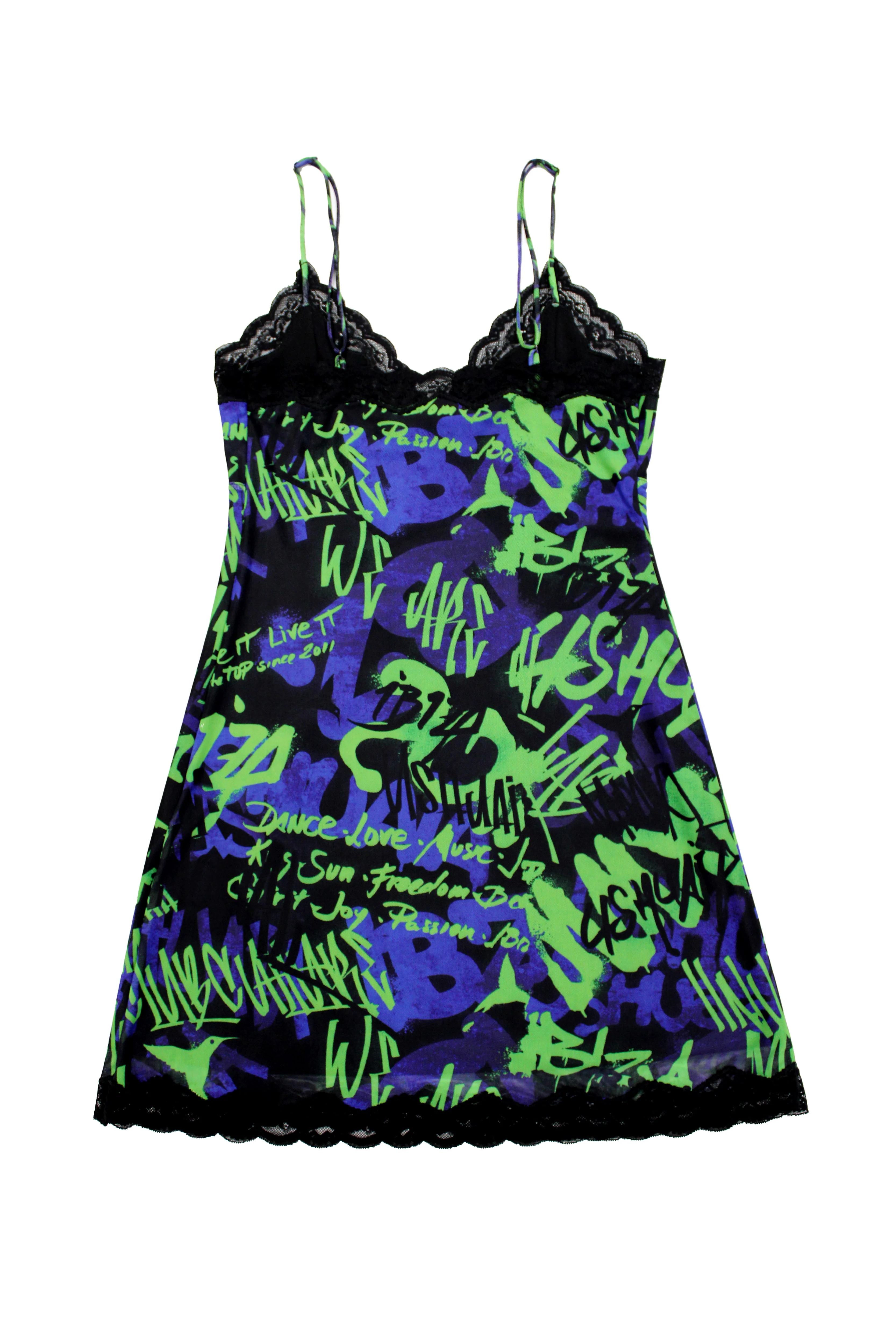 PRINT MESH LACE DRESS - Image 6